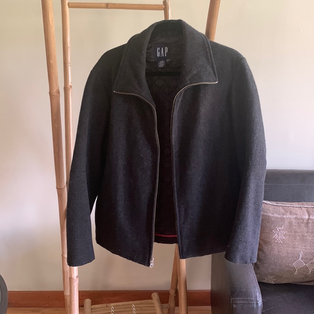 Gap charcoal gray wool jacket